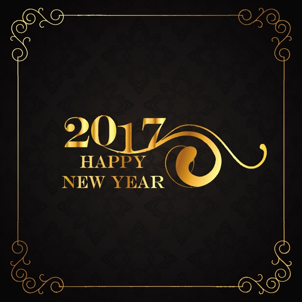 黃金新年復古背景