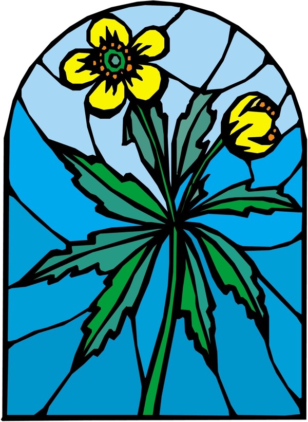 花朵花草鮮花矢量EPS格式0786