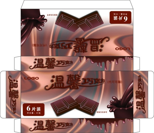 巧克力彩盒矢量源文件ai