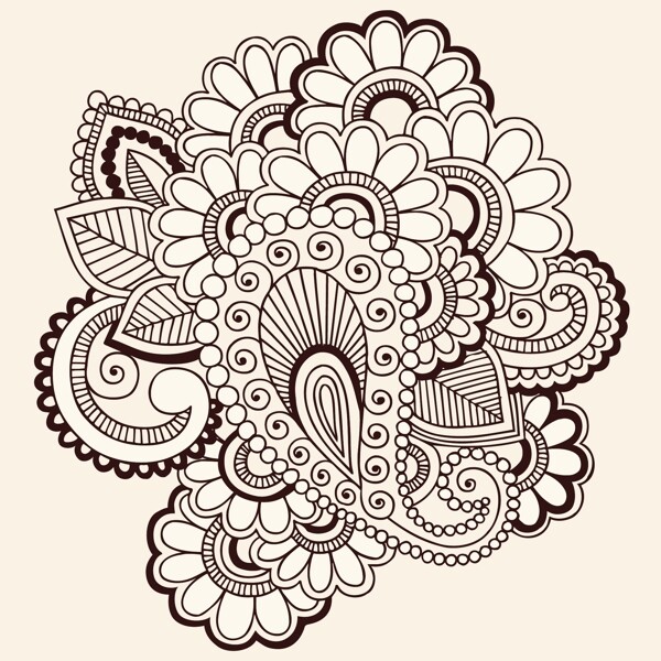 歐美花紋2772矢量EPS
