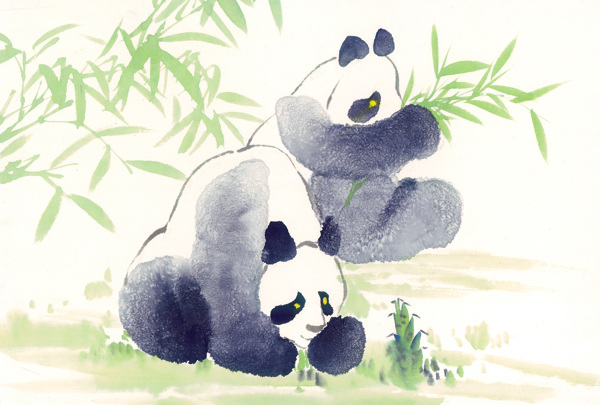 中華藝術(shù)繪畫古畫動(dòng)物繪畫猴子鹿老虎熊貓鴨子中國(guó)古代繪畫