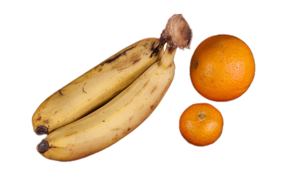美味可口的香蕉和橘子