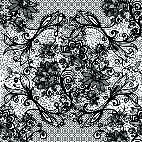 黑色蕾絲的創(chuàng)作背景矢量圖形03