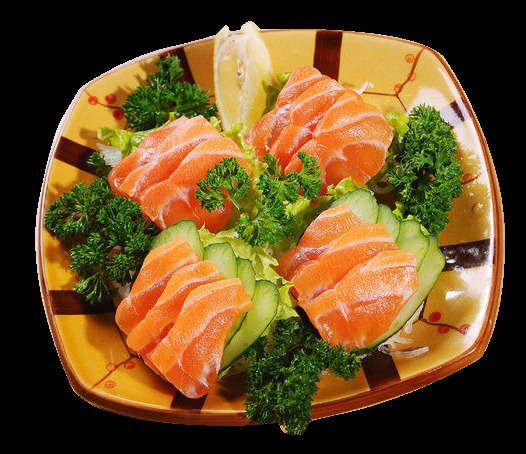 精致三文鱼寿司料理美食产品实物