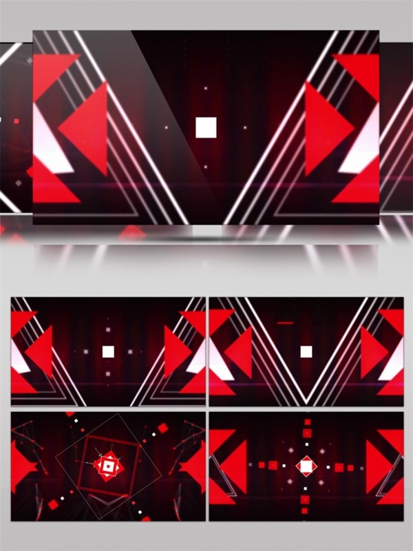 红色三角光束动态视频素材