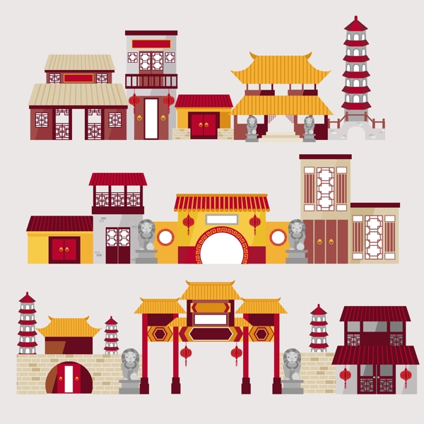 中国传统古建筑墙围