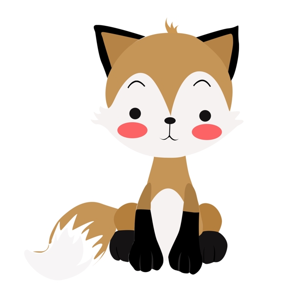 卡通一只可爱的小狐狸