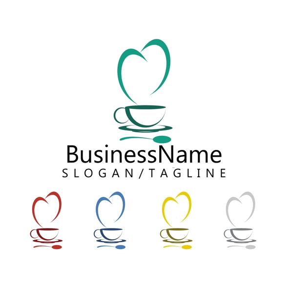 精美時尚咖啡店鋪logo設(shè)計矢量源文件