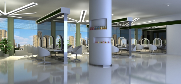 理發(fā)店3d圖圖片