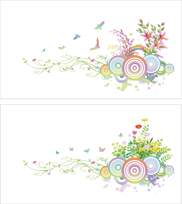 AI源文件矢量圖片圖案邊框分層圖片邊框線條美麗點(diǎn)綴花紋底紋圓圈日韓盛典艷麗花紋