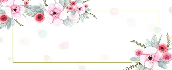 小清新手繪花卉情人節(jié)淘寶banner