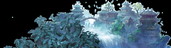 卡通古風(fēng)裝飾png元素