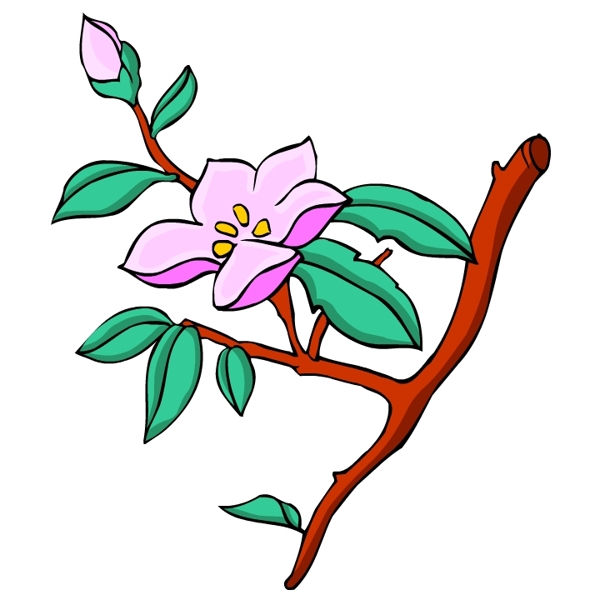 花卉古典插畫
