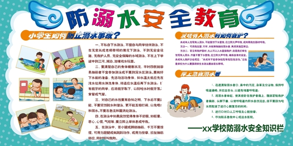 中小学安全教育日防溺水宣传展板