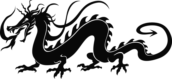 矢量素材黑龍