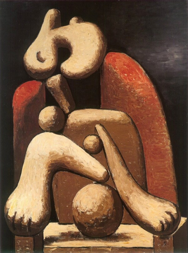 1932Femmeaufauteuilrouge西班牙画家巴勃罗毕加索抽象油画人物人体油画装饰画