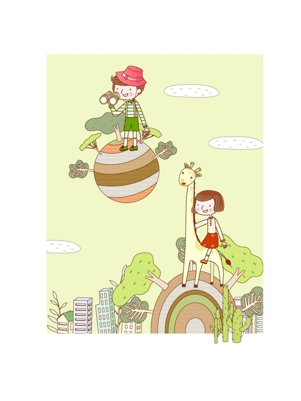 矢量旅行插畫圖片