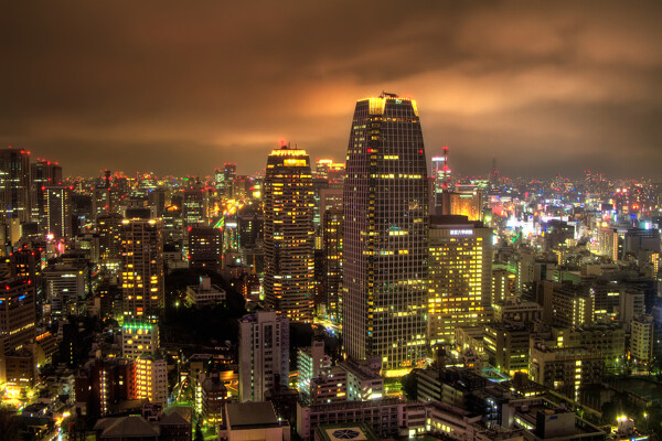 东京城市夜景俯瞰图片