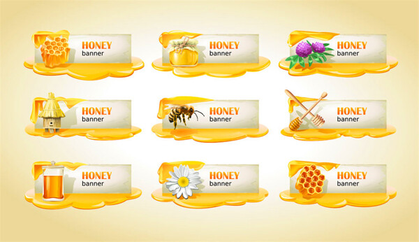 蜂蜜标签设计图片