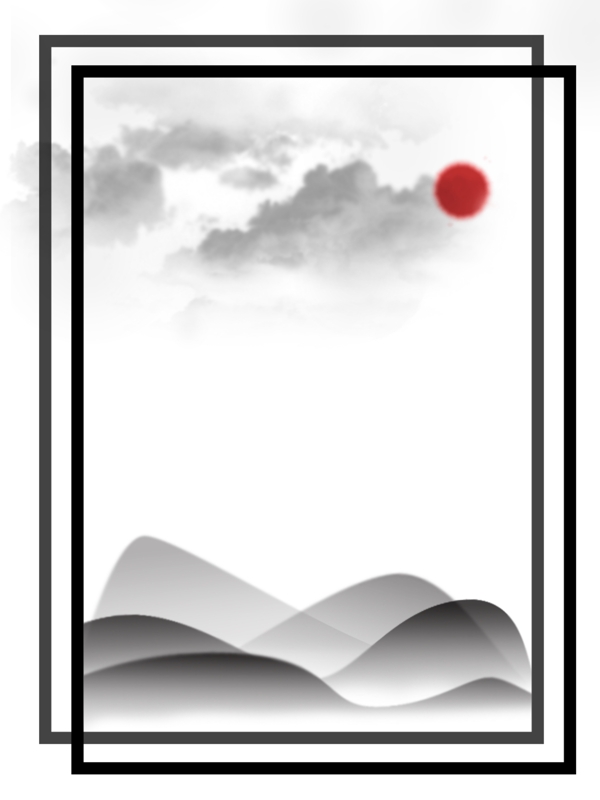 簡(jiǎn)約水墨山水背景可商用