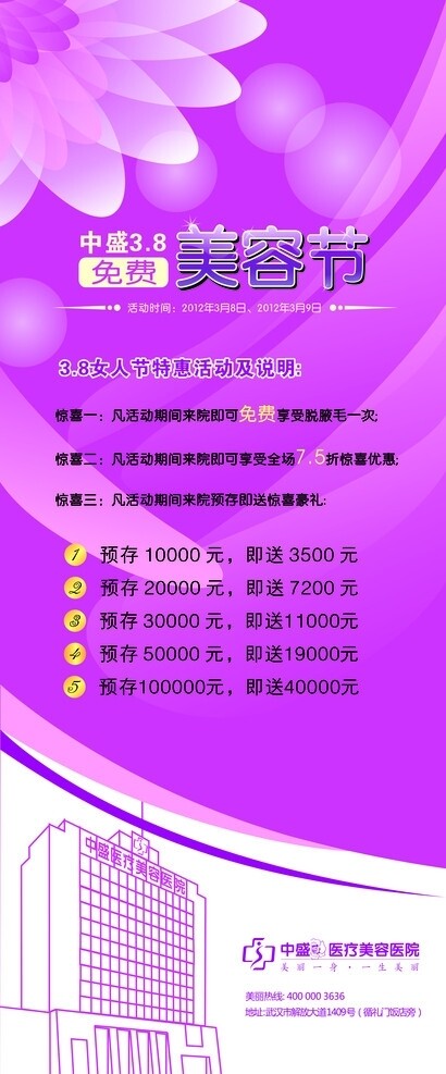 醫(yī)療美容易拉寶圖片