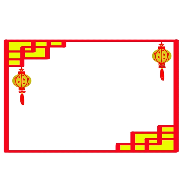 2019新年燈籠邊框