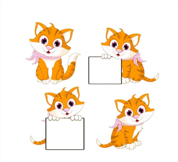 橘猫可爱卡通素材猫咪小猫素材