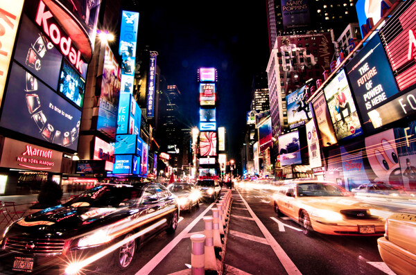 纽约时代广场夜景图片