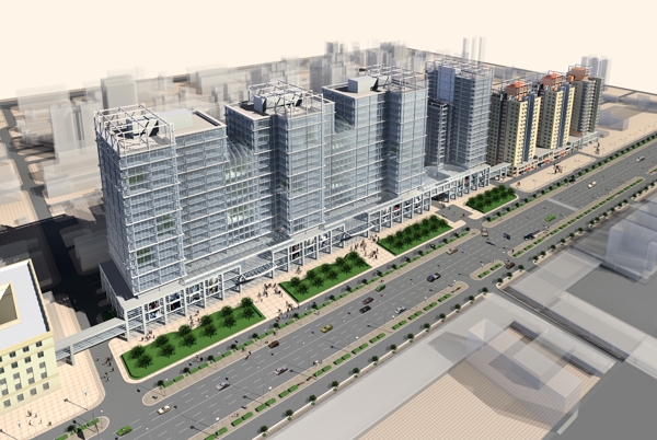 城市建筑鳥瞰圖片