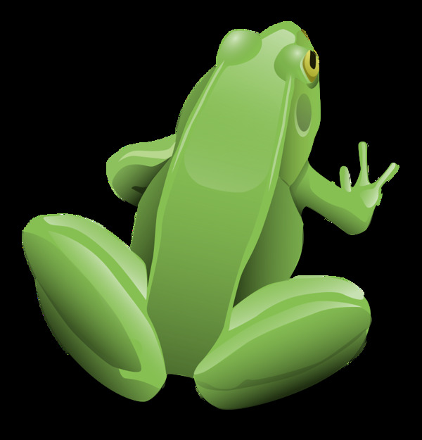 绿色青蛙坐