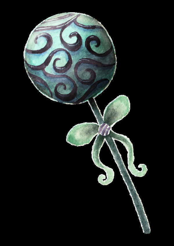 迷幻棒棒糖透明裝飾素材