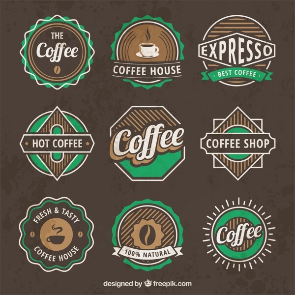 复古咖啡徽标