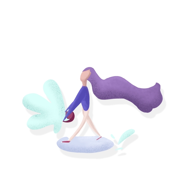 創(chuàng)意手繪潑水節(jié)潑水的女孩插畫(huà)設(shè)計(jì)