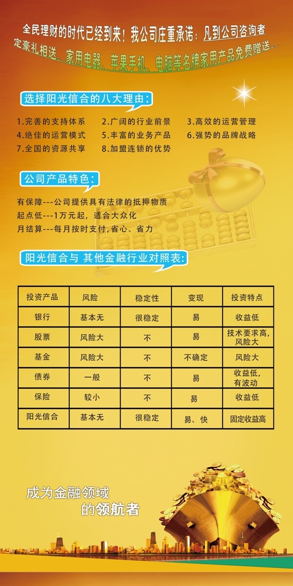 投資理財(cái)單頁圖片
