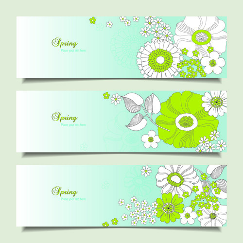 花泉banner矢量素材