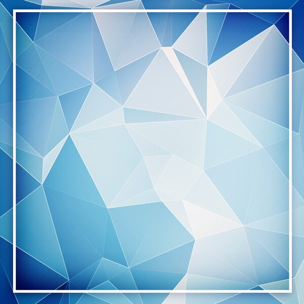 几何蓝色商务三角形色块多边形背景