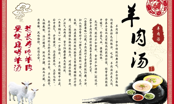 羊肉湯展板