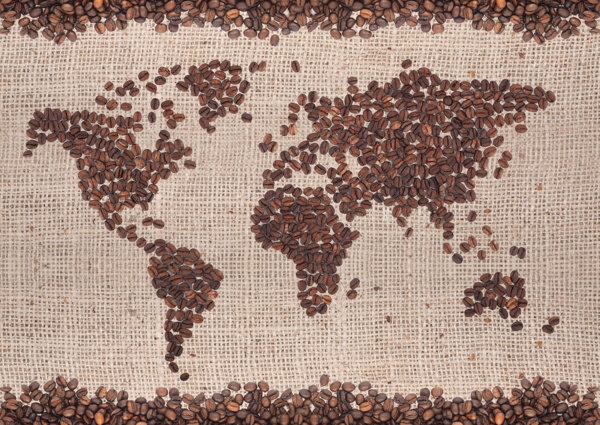 咖啡豆地图图片