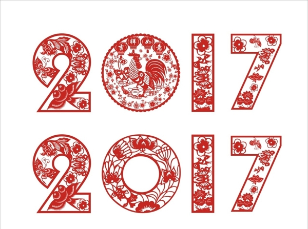 雞年剪紙