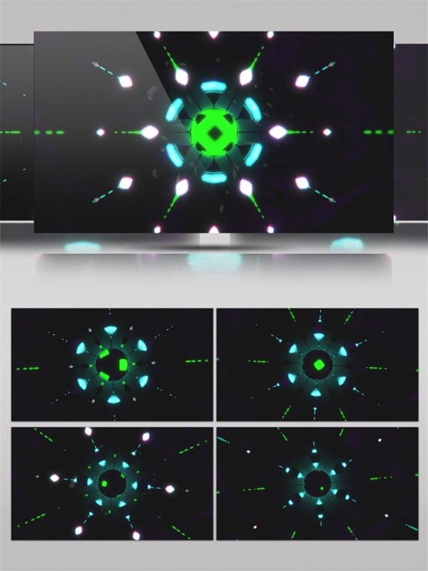 绿光动感物态动态视频素材