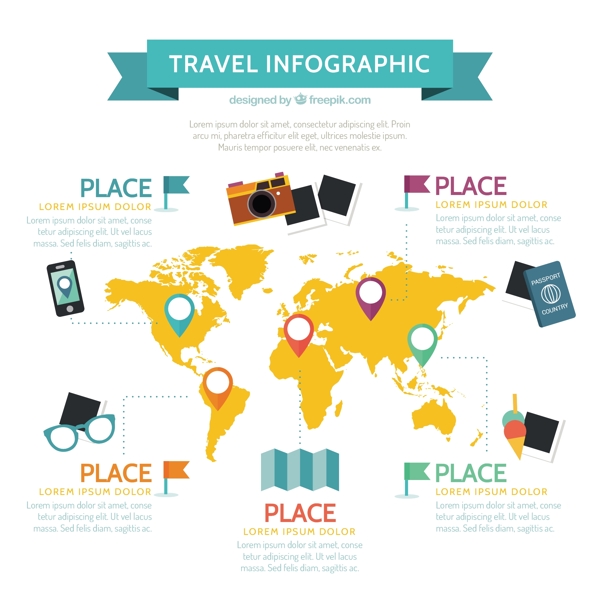 旅游信息图表元素