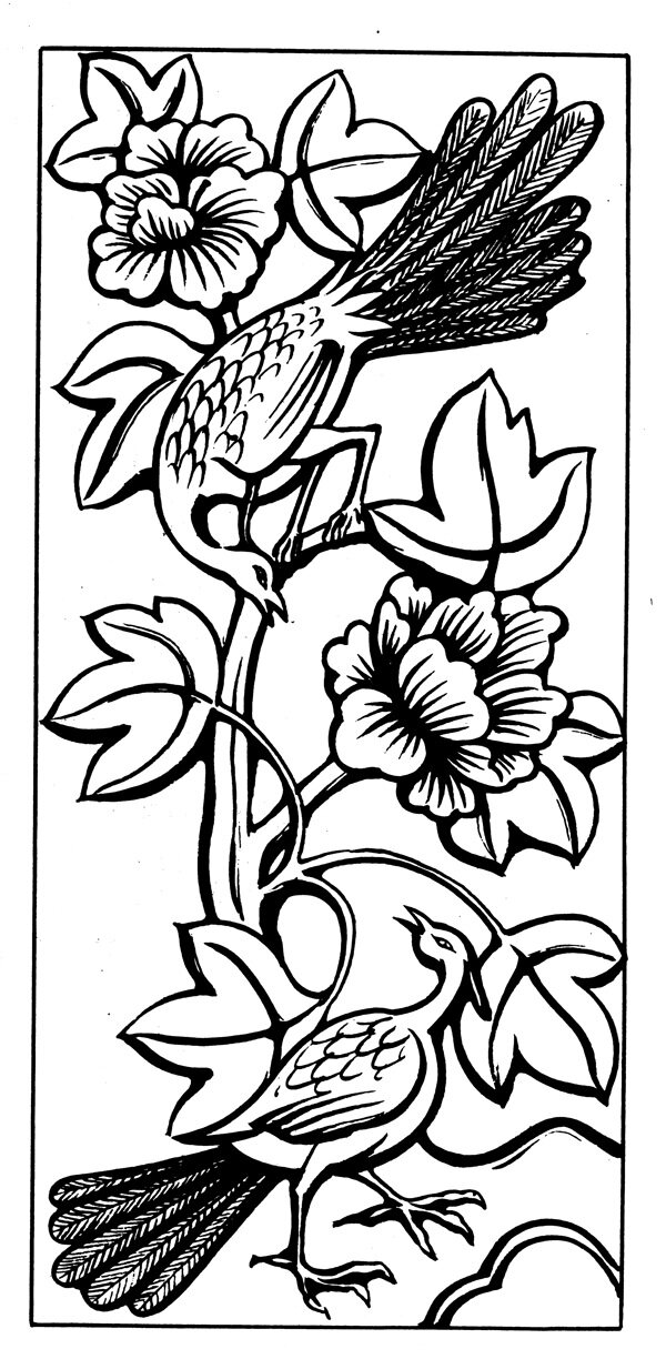 花鳥圖案元明時代圖案中國傳統(tǒng)圖案101