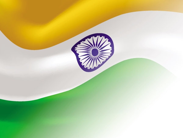 印度国旗挥舞