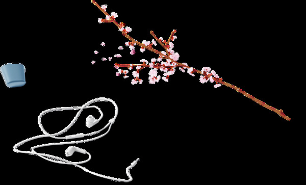 日风樱花植物卡通透明素材