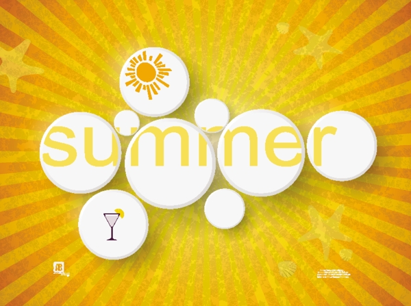 summer字母立體背景