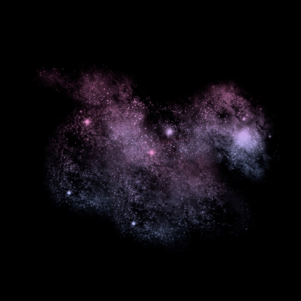 手繪創(chuàng)意彩色漂浮的星空