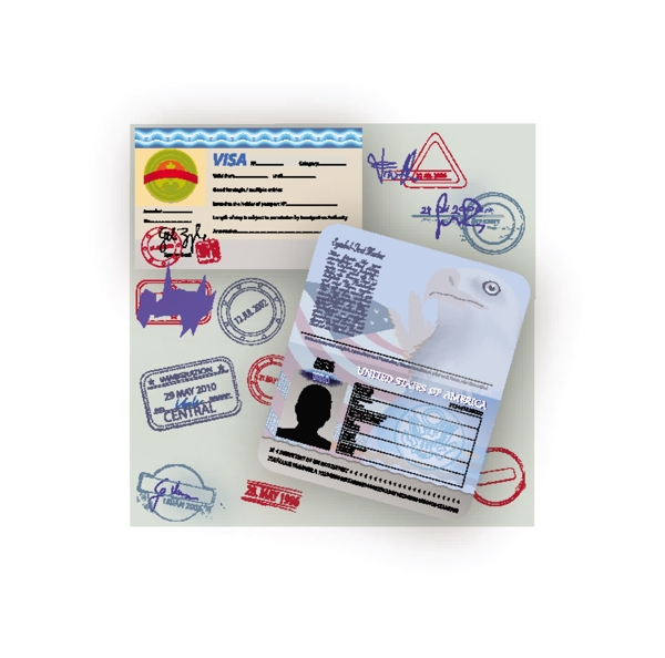 美国签证护照图片