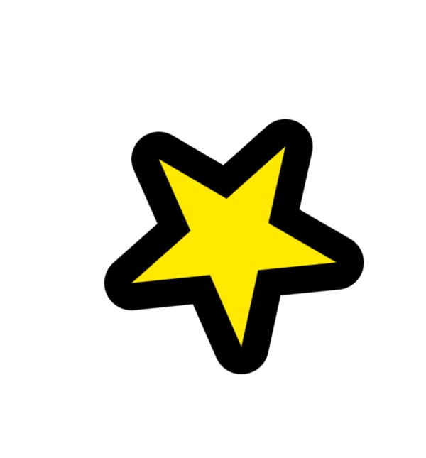 黄色卡通五角星