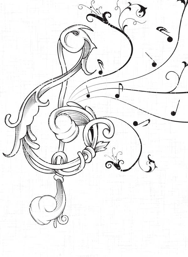 音樂(lè)背景矢量插畫(huà)