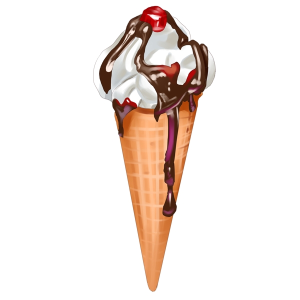 卡通蓝莓冰淇淋